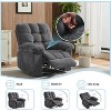 Manual Recliner Chair,Ergonomic Overstuffed Breathable Fabric Reclining Chair with Side Pockets - 4 of 4
