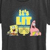 Women's - SpongeBob SquarePants - It's Lit Hanukkah Short Sleeve Graphic T-Shirt - 2 of 4