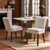 Upholstered Dining Chairs Set of 2, Chenille Fabric Accent Chairs with Double-Layer Cushion, Mid Backrest, Rivet Trim for Dining Room - 4 of 4