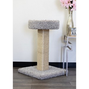 HomeStock Solid Wood Scratcher with Bed, Gray - 1 of 4