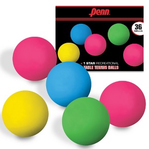 Colored Table Tennis Balls - 36pk - 1 of 4