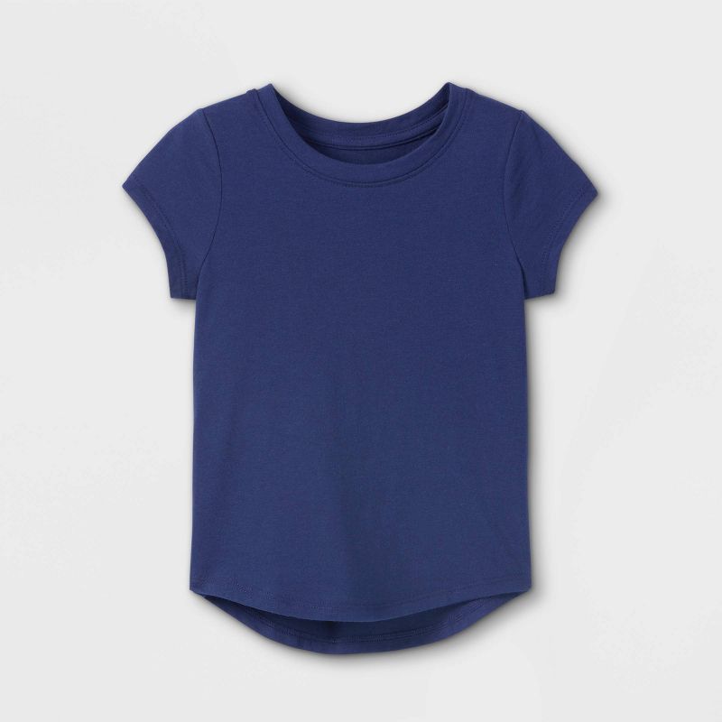 Toddler Girls' Solid Knit Short Sleeve T-Shirt - Cat & Jack™, 1 of 9