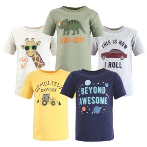 Hudson Baby Infant and Toddler Boy Short Sleeve T-Shirts, Beyond Awesome - 1 of 4