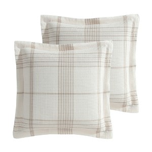 Waffle Plaid Euro Sham Set of 2 - Levtex Home - 1 of 4