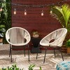 Coolbibila-Modern Patio Chairs, Patio Furniture Chairs Made By Woven Polyethylene Rattan, Dining Chairs Set Of 2 - 3 of 4