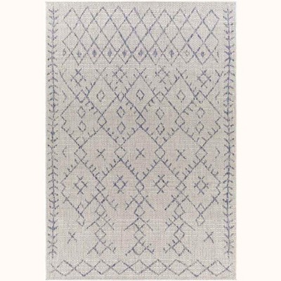 Mark & Day Wijnaldum 4'3"x5'11" Rectangle Woven Indoor and Outdoor Area Rugs Navy: Geometric, Stain-Resistant, Transitional