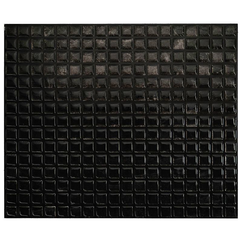 Smart Tiles 3D Peel and Stick Backsplash 4 Sheets of 11.55&#34; x 9.64&#34; Kitchen and Bathroom Wallpaper Minimo Nero, 1 of 6