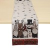 Unique Bargains Christmas Table Runner Rectangular Snowman Dwarf Linen Red Black White 72"x13" 1 Pc - 4 of 4