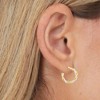 10k Two-Tone Gold 3mm Intertwined Round Hoop Earrings - 2 of 4