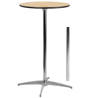 Flash Furniture 24'' Round Wood Cocktail Table with 30'' and 42'' Columns