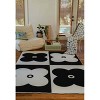Lany Space Black and White Four Leaf Clover Rug - 4 of 4