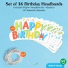 Big Dot of Happiness Party Time Happy Birthday Paper Crowns, Colorful Birthday Headbands for Kids & Adults, DIY Classroom Party Hat Favors, 16 Count - 3 of 4