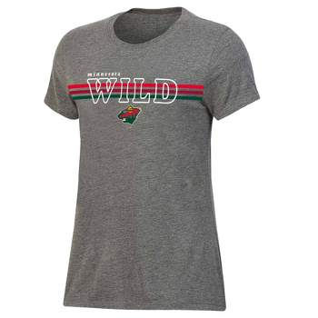 NHL Minnesota Wild Women's Gray Short Sleeve Fashion T-Shirt