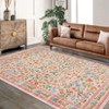 Floral Area Rugs for Living Room Washable Rug Non Slip Ultra Thin Boho Flower Indoor Floor Carpet for Girls Room Nursery Playroom - 2 of 4