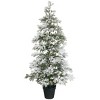 Sullivans Artificial 4'10"H Pine Flocked Tree, Green - 3 of 3