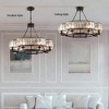 Siljoy Rustic Crystal Chandelier Led Farmhouse Ceiling Pendant Lighting Fixture Dimmable for Dining Room Kitchen Island Foyer - 3 of 4