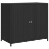 VidaXL Patio Storage Cabinet Black 32.7"x17.7"x29.9" Poly Rattan - 2 of 4