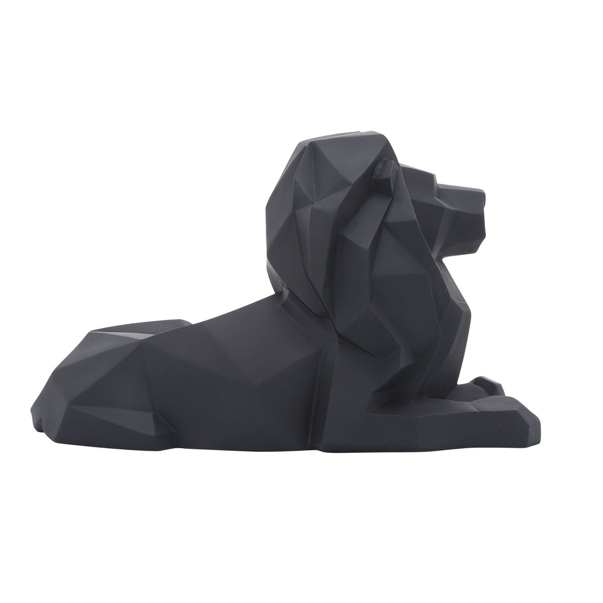 Modern Geometric Lion Figurine - Bold Resin Polyresin Sculpture - Sleek Abstract Animal Statue for Home, Office, Living Room & Desk Decor - 8" - thumbnail 8