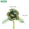 Unique Bargains Plastic Tree Stripes Gold Edge Large Satin Pull Bow 10 Count - 2 of 4