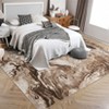 Washable Area Rug, Modern Abstract Living Room Rug with Non-Slip Backing & Short Pile, Bedroom and Dinning Room, - 3 of 4
