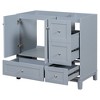 36" Bathroom Vanity Cabinet With 2 Doors, Pull In/Out Drawers, Free Standing Solid Wood Frame Bathroom Vanity (Sink Not Included) - 4 of 4