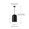 Capital Lighting Dolby 1 - Light Pendant in  Black Iron - 3 of 4