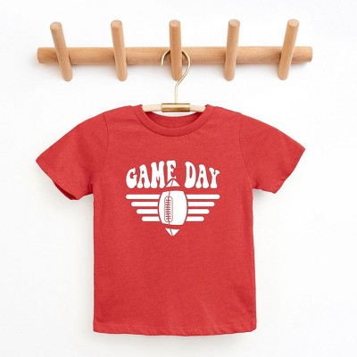 The Juniper Shop Football Game Day Stripes Toddler Short Sleeve Tee