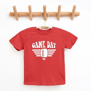 The Juniper Shop Football Game Day Stripes Toddler Short Sleeve Tee - 1 of 3