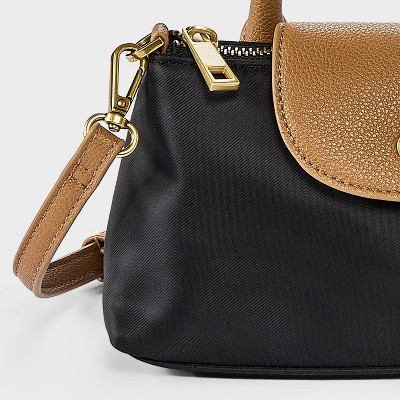 Сумки A New Day Elongated Nylon Top Handle Crossbody - A New Day™ Black — фото 4