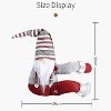 Christmas Door Curtain - Santa Claus Striped Hat Forest Print Window Treatment - 3 of 4