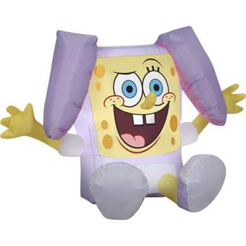 Gemmy Airblown Inflatable Spongebob in Easter Outfit   SM, 2.5 ft Tall, Multicolored