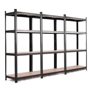 Costway Adjustable Heavy Duty 4 Level Garage Tool Shelf Storage 1600lbs Black - 1 of 4