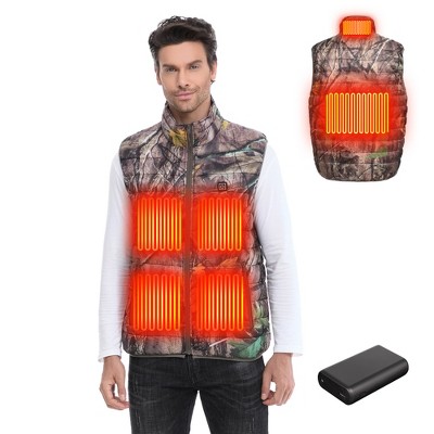 Hothugz Men's Heated Vest, 10000mAh Battery 12V Lightweight Warm Liner for Outdoor Winter Activities