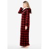 Dreams & Co. Long Hooded Fleece Sweatshirt Robe - 4 of 4