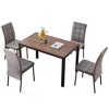 Okak Modern Nordic Velvet Dining Chairs Set of 4, Kitchen Side Chairs with Gold Metal Legs & High Back Cushion for Dining Room - 3 of 4