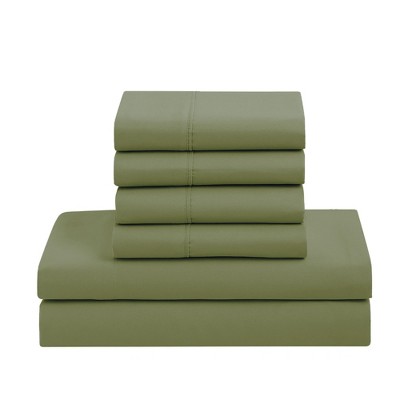Sage Green Queen Microfiber Down Alternative Bed in a Bag Set