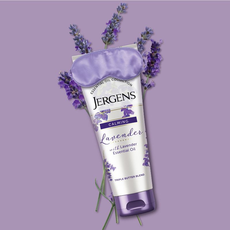 Jergens Lavender Triple Butter Blend Hand and Body Lotion, with Essential Oils, Calming, Nourish Skin - 7 fl oz, 3 of 10