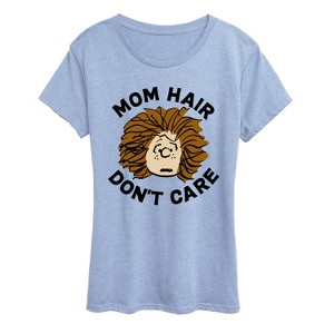 Women's - Peanuts - Mom Hair Dont Care Short Sleeve Graphic T-Shirt - 1 of 4