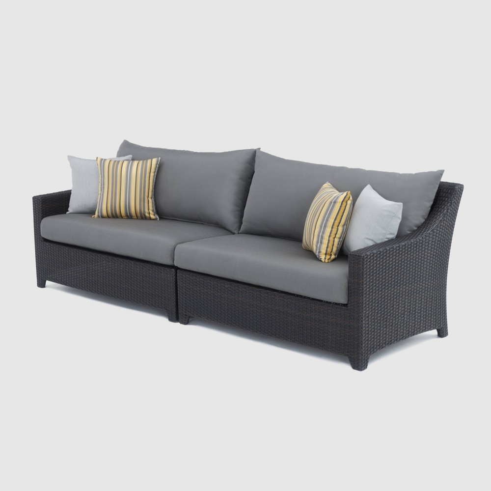 Deco 2pc Wicker Sofa Charcoal Gray RST Brands