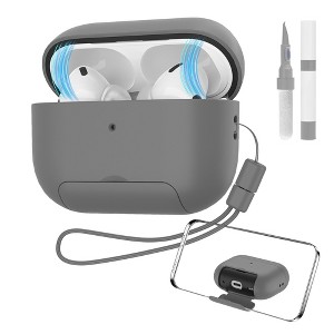 HTUTWOO for AirPods Pro 2/AirPods 4 Case with Phone Holder Function and Magnetic Cover Lock, Full Drop Protection Cover with Lanyard - 1 of 4