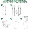 Acekool Self-Watering Planters (Set of 2) - Black & White with Drainage & Wheels - 4 of 4