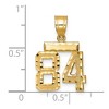 Black Bow Jewelry 14k Yellow Gold, Varsity Collection, Small D/C Pendant Number 84 - 3 of 4