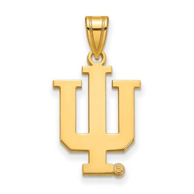 Black Bow Jewelry 14k Yellow Gold Indiana Hoosiers NCAA Large Pendant