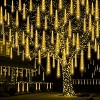 Joyfy Christmas Tubes Lights, 192 LED 8 Tubes Meteor Light, Snowfall Icicle Cascading Rain Light for Xmas Tree Party Holiday Decorations - 4 of 4