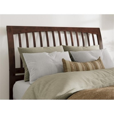 AFI Furnishings Orleans Queen Sleigh Solid Wood Slat Headboard in Walnut