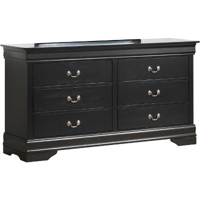 Elegant Traditional Black Storage Dresser