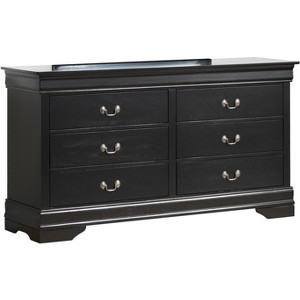 Elegant Traditional Black Storage Dresser - 1 of 1