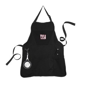 Evergreen New York Giants Black Grill Apron- 26 x 30 Inches Durable Cotton with Tool Pockets and Beverage Holder - 1 of 1