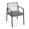 MOEPISY Set of 2 Outdoor Dining Chair, Aluminum with Rope, Cushion included - 4 of 4