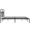vidaXL Metal Bed Frame with Headboard - Black Steel, Double/Full Size, 59.1" x 78.7", Extra Storage Space, Sturdy and Durable, Ideal for Bedrooms - 4 of 4